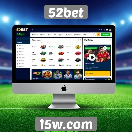 Interface do usuário destaca-se na plataforma 52bet